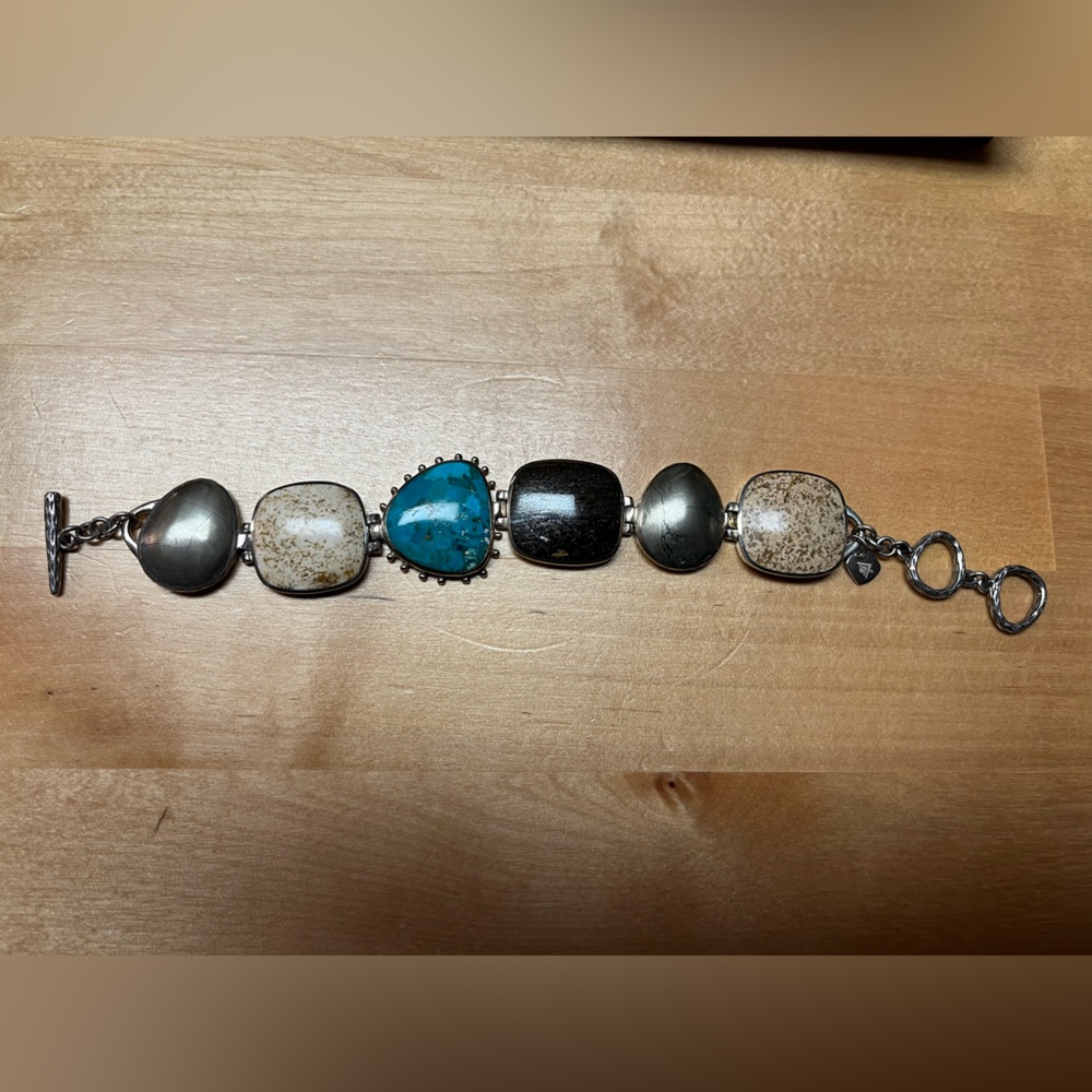 Silpada Multi-Stone Toggle Bracelet B1934 - image 1